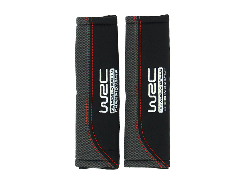 WRC 2 fourreaux de ceinture tissu noir imprimé carbone avec surpiq?re rouge