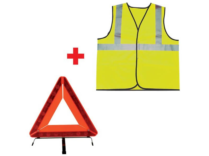 Gilet de sécurité + triangle de signalisation