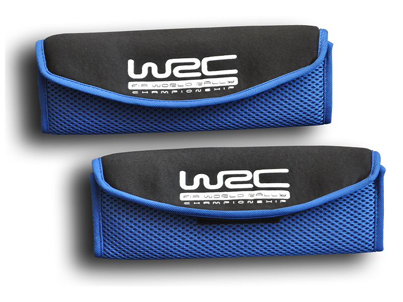WRC 2 fourreaux ceinture Bi-matiere bleu avec Flocage banc