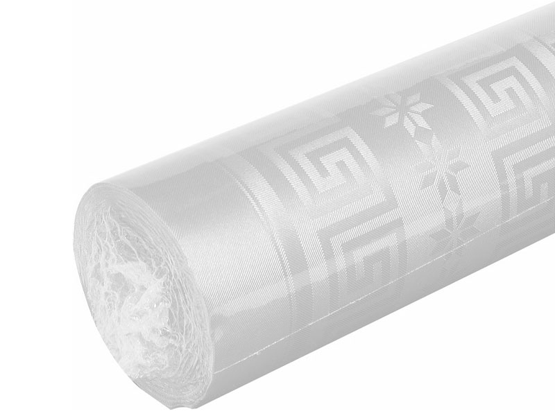 Nappe Papier Plastifié Blanc 1,2x7m