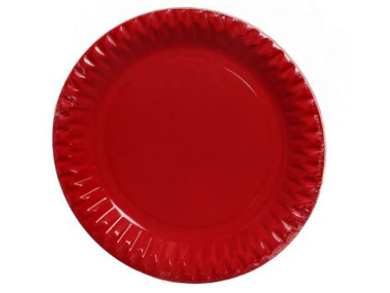 ASSIETTES PLATES Carton Ø23cm X10 - Rouge - DOPLA