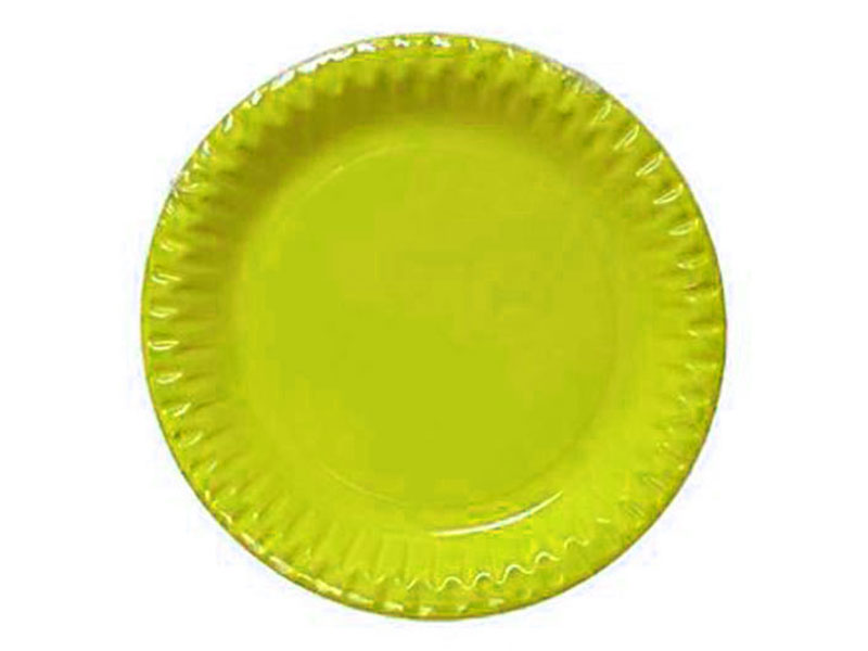 ASSIETTES PLATES Carton Ø23cm X10 - Jaune - DOPLA