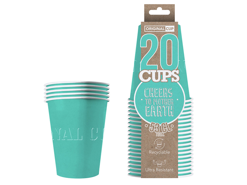 BEER CUP Carton 53CL X20 - Turquoise - ORIGINAL CUP 