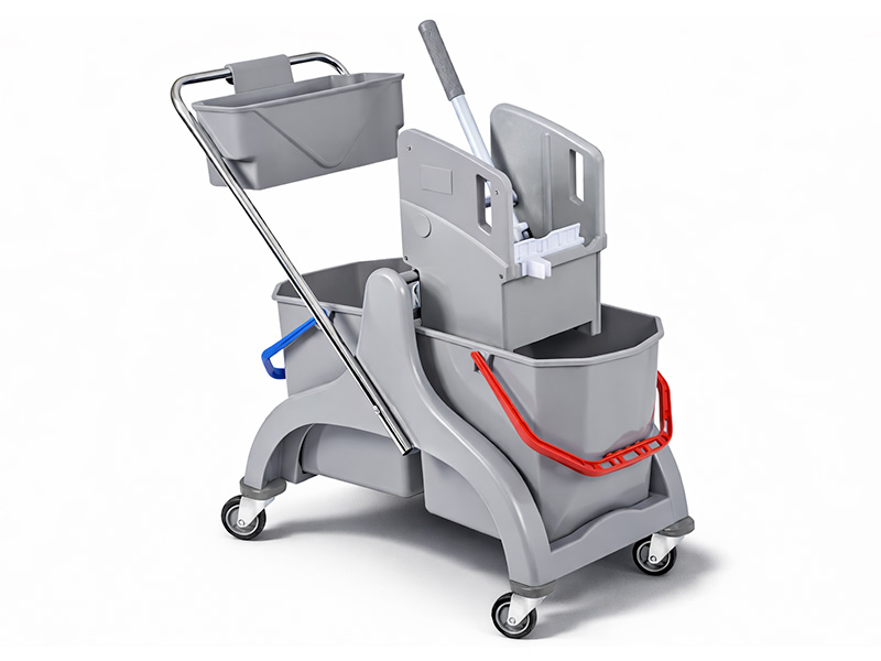 Chariot Tigre 2 seaux x 18L + presse de lavage à plat + panier porte produits    