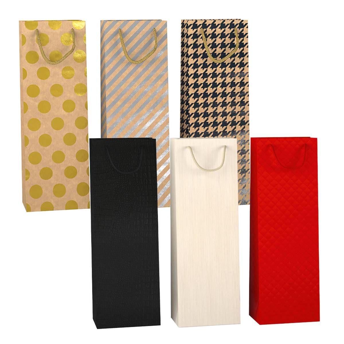SAC BOUTEILLES 12+85X35 Assortis - Kraft - PUBLI EMBAL