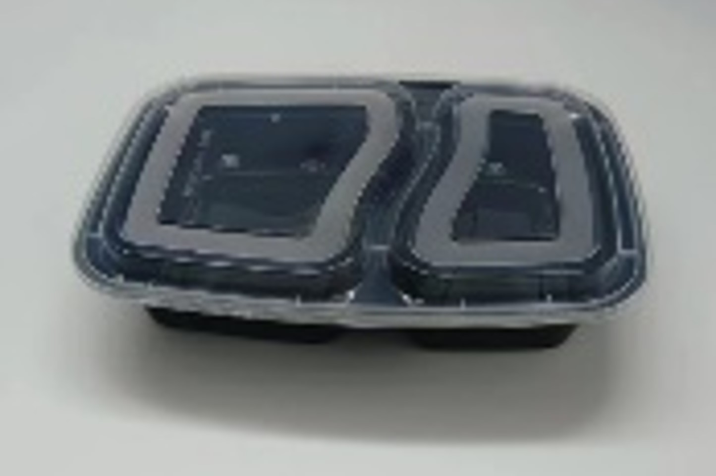 BARQUETTES 2 COMPARTIMENTS ET COUVERCLES 800ML x50 - Plastique - POLYKAZ