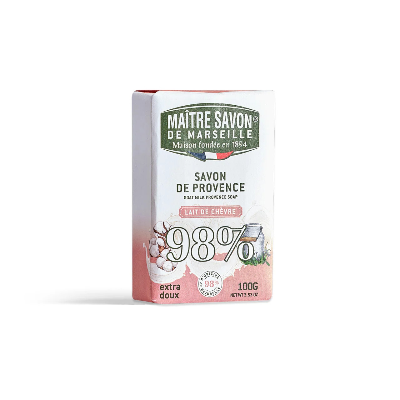 SAVON MARSEILLE 100G - Lait de chèvre - COMPAGNIE DU MIDI