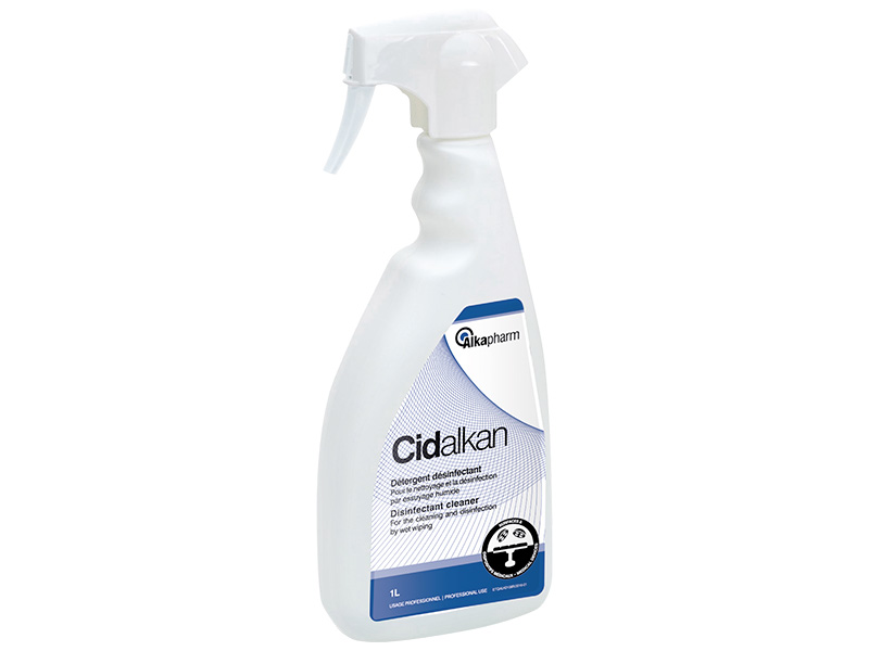 CIDALKAN - Détergentes désinfectantes de surfaces et dispositifs médicaux 1L - SODEL