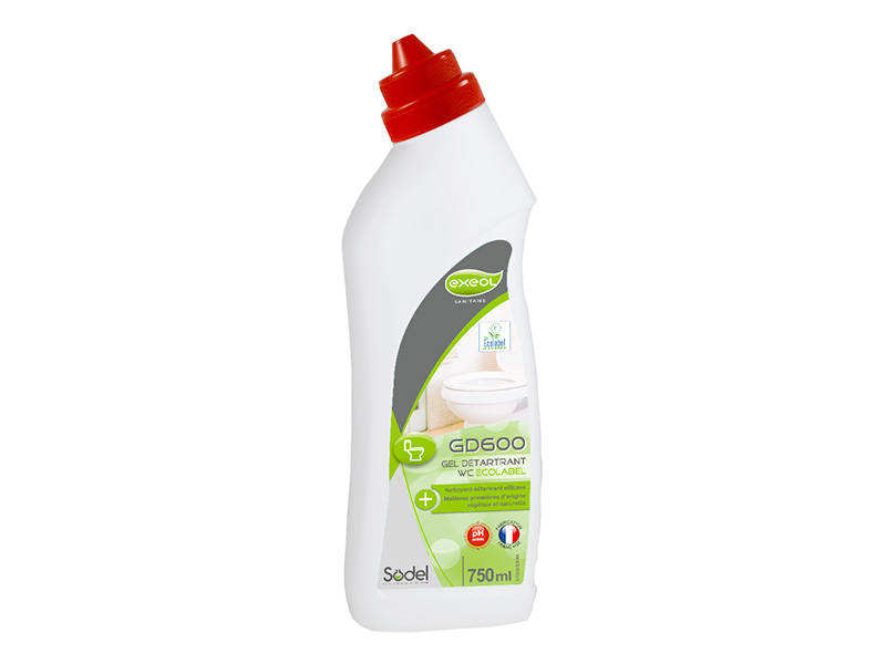 GD600 - Gel Détartrant WC Ecolabel Prêt à l`emploi  750ml - SODEL