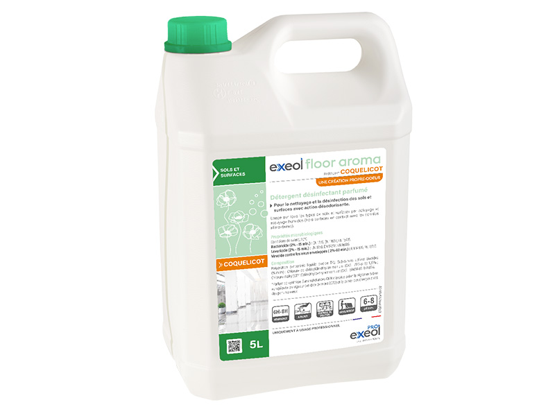 Détergent désinfectant parfumé  COQUELICOT 5L 