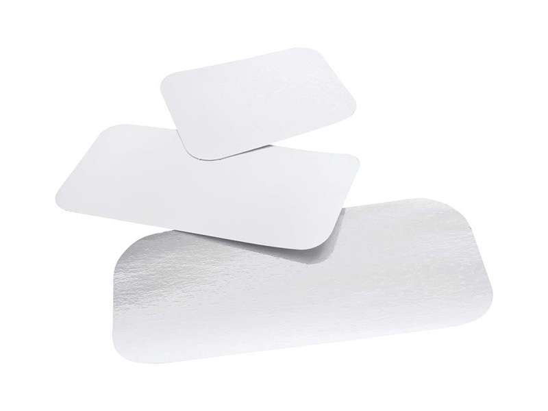 COUVERCLES/OPERCULES Cartons POUR BARQUETTES ALUMINIM 0,43Lx100 - 140X115MM