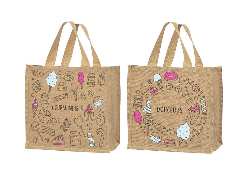 SACS CABAS JUTE - Gourmandises - PUBLI EMBAL