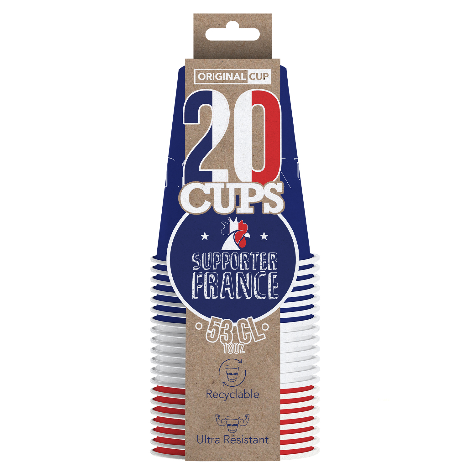 BEER CUP Carton 53CL X20 - France - ORIGINAL CUP