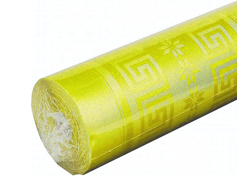 Nappe Papier Plastifié Jaune 1,2x7m