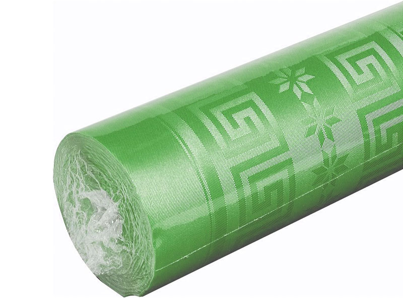 Nappe Papier Plastifié Vert Anis 1,2x7m
