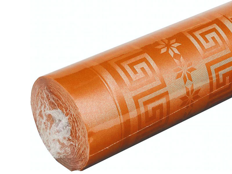 Nappe Papier Plastifié Orange 1,2x7m