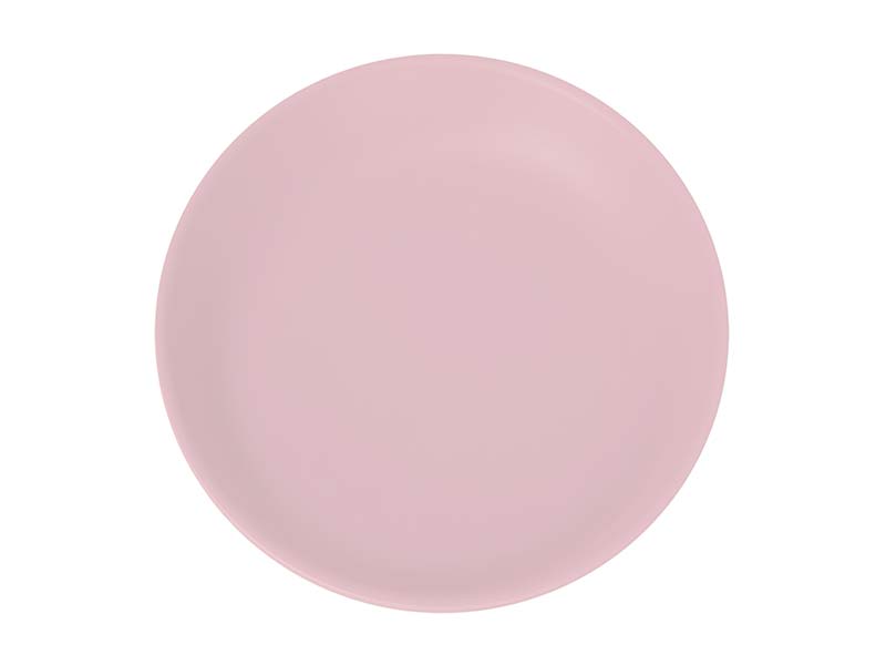 Assiette Minéral Plastique Réutilisable Premium Rose Pastel 20cm