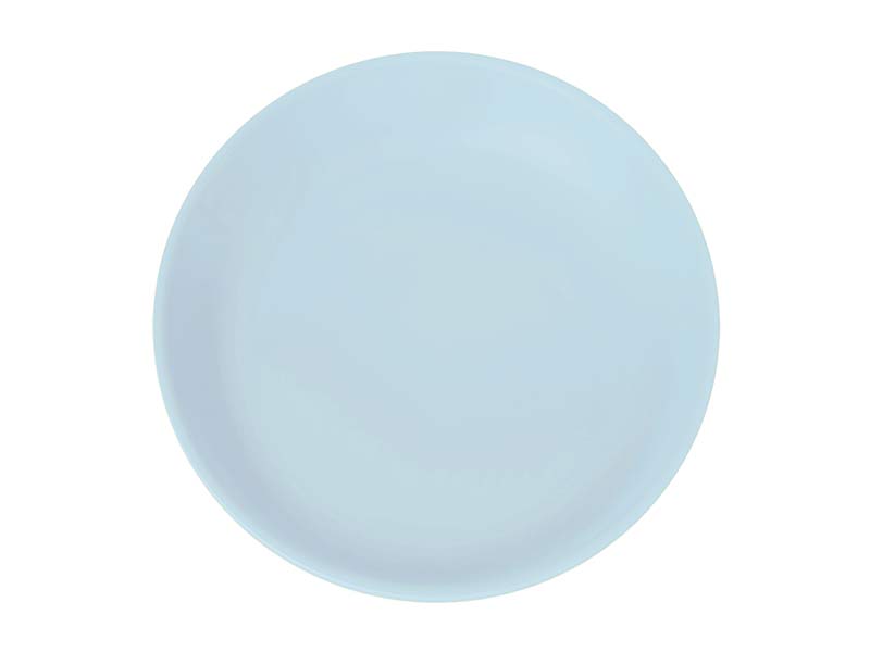 Assiette Minéral Plastique Réutilisable Premium Bleu Pastel 20cm