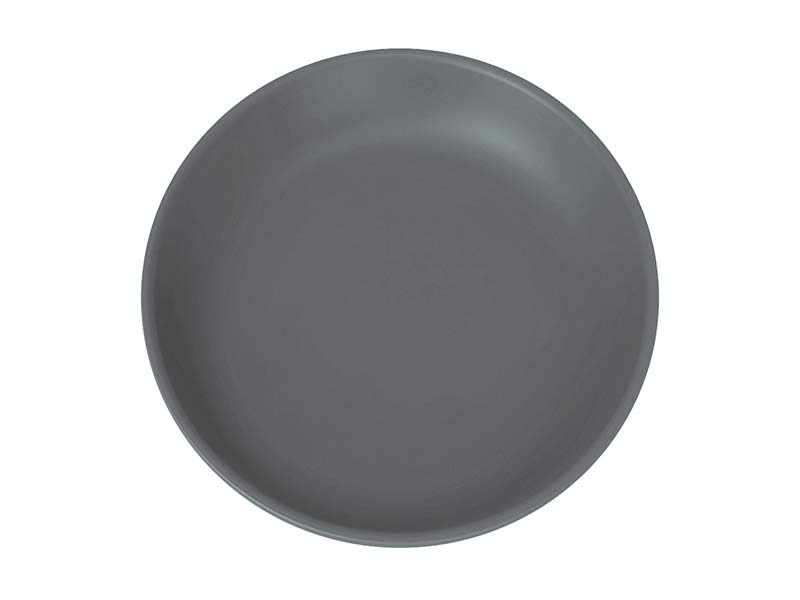 Assiette Minéral Plastique Réutilisable Premium Gris Anthracite 20cm