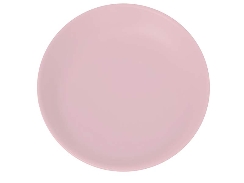 Assiette Minéral Plastique Réutilisable Premium Rose Pastel 27cm