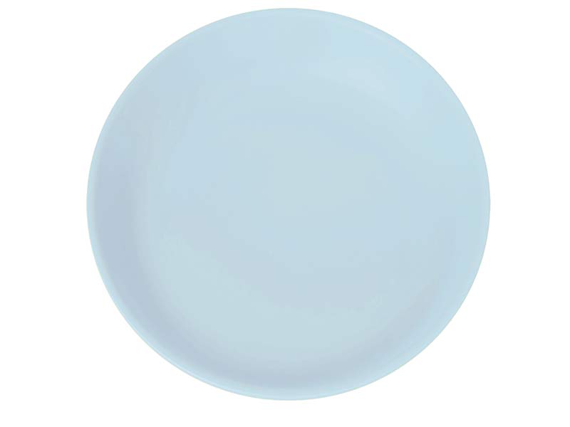 Assiette Minéral Plastique Réutilisable Premium Bleu Pastel 27cm