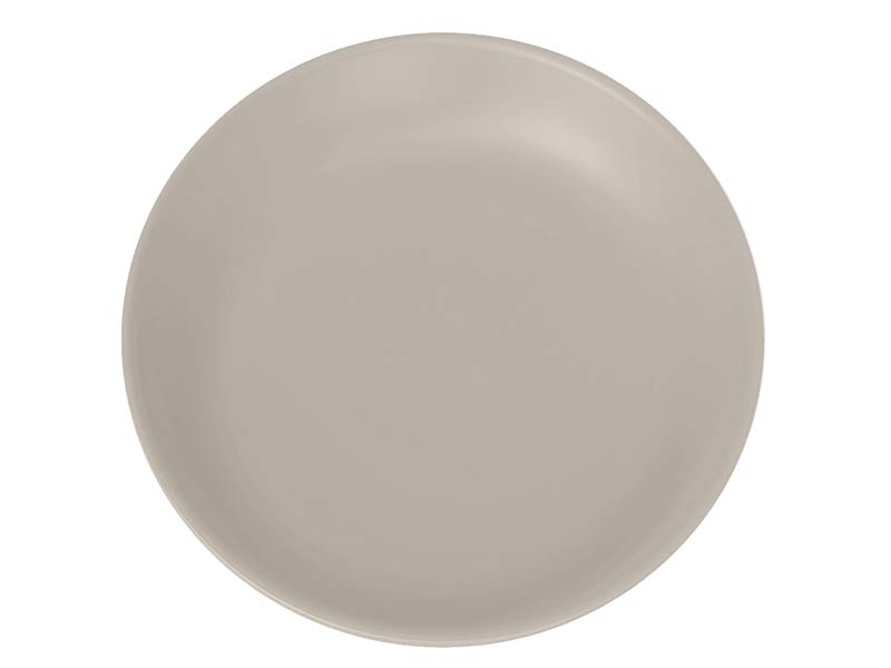 Assiette Minéral Plastique Réutilisable Premium Taupe 27cm