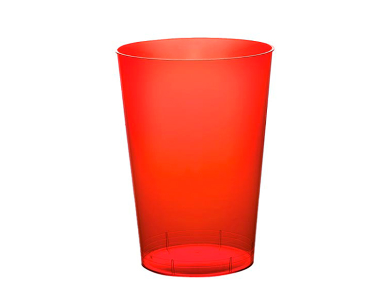 Verre 250cc rouge transparant  X25