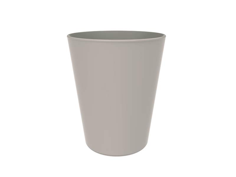 Gobelet Minéral Plastique Réutilisable Premium Taupe 330cc X6