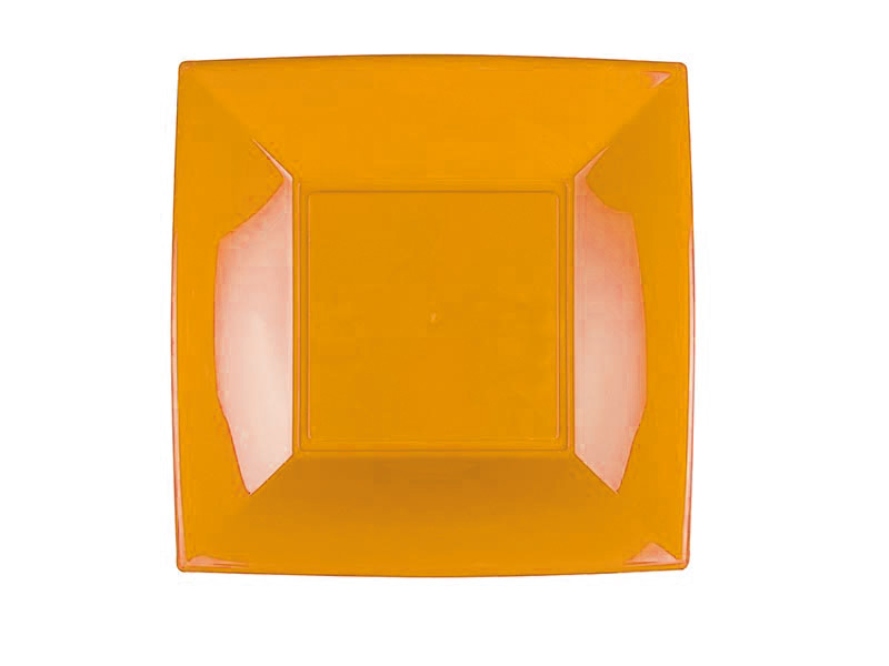  ASSIETTES Nice Plates Réutilisable X15 - Mangue - GOLD PLAST 