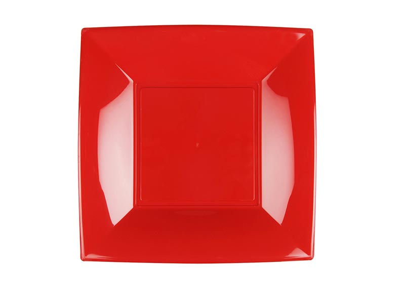 ASSIETTES Nice Plates Réutilisable X6 - Rouge - GOLD PLAST