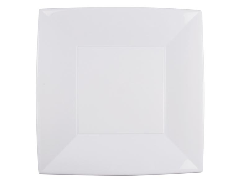 ASSIETTE Nice Grande Réutilisable X6 - Blanc - GOLD PLAST 