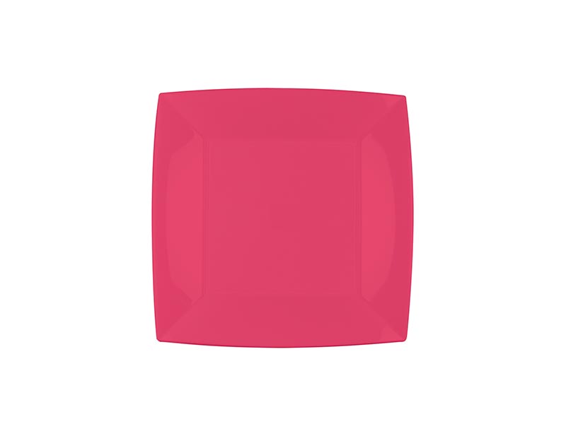 ASSIETTE Nice Grande Réutilisable X6 - Fuchsia - GOLD PLAST 