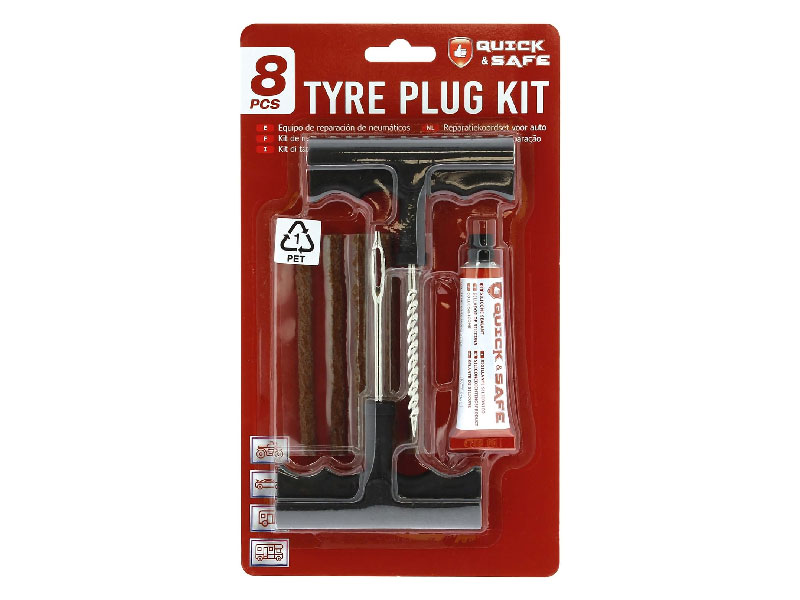Kit De Réparation Pneu Tubeless VTT - 1 Foret à Fourche + 35 Bandes De Caoutchouc, Léger, Pour Dépannage Crevaison