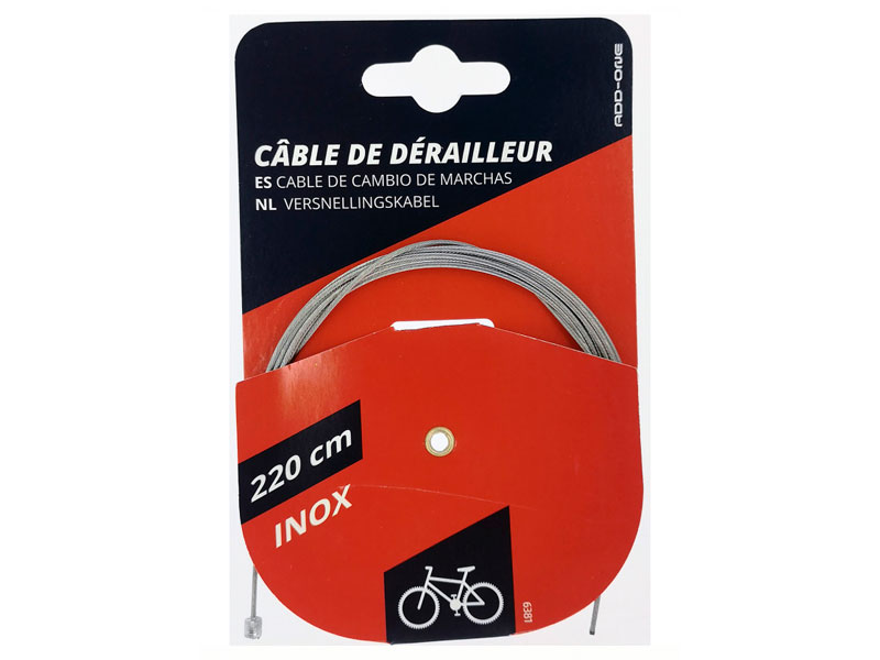 Cable dérailleur 2,20m pour vélo