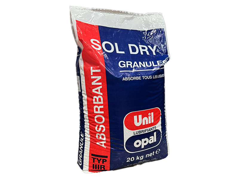 Absorbant pour sols en GRANULES 20Kg UNIL OPAL