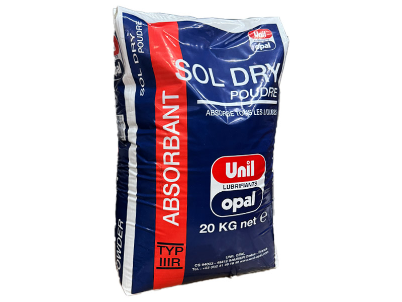 Absorbant pour sols en POUDRE 20Kg UNIL OPAL