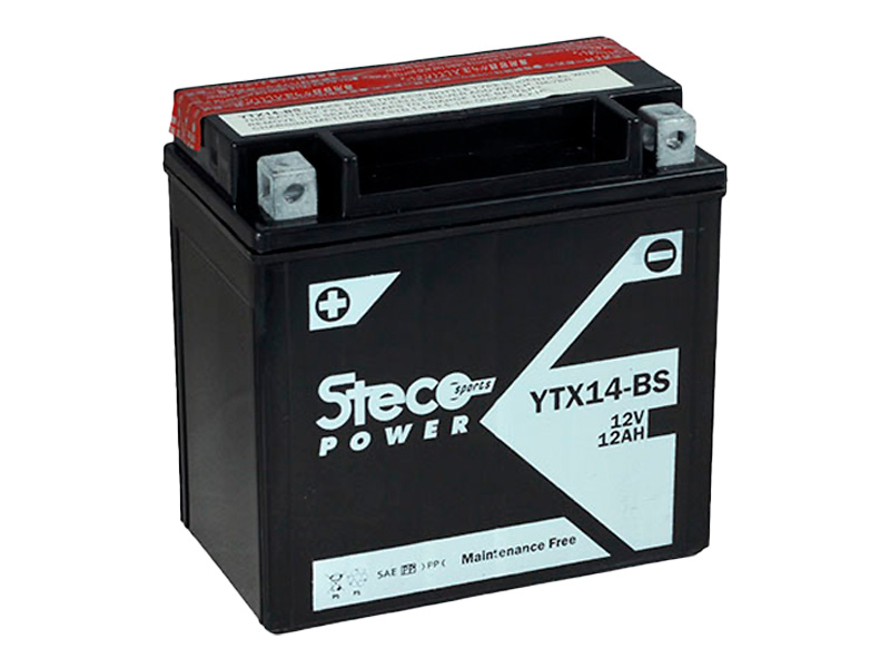 Batterie moto 12V 12Ah 200A YTX14-BS STECO