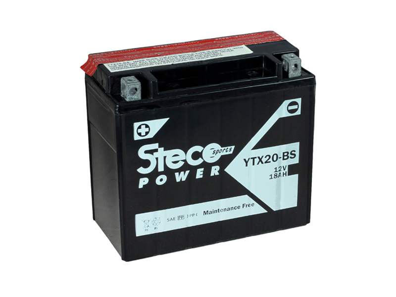 Batterie moto 12V 18Ah 270A YTX20-BS STECO