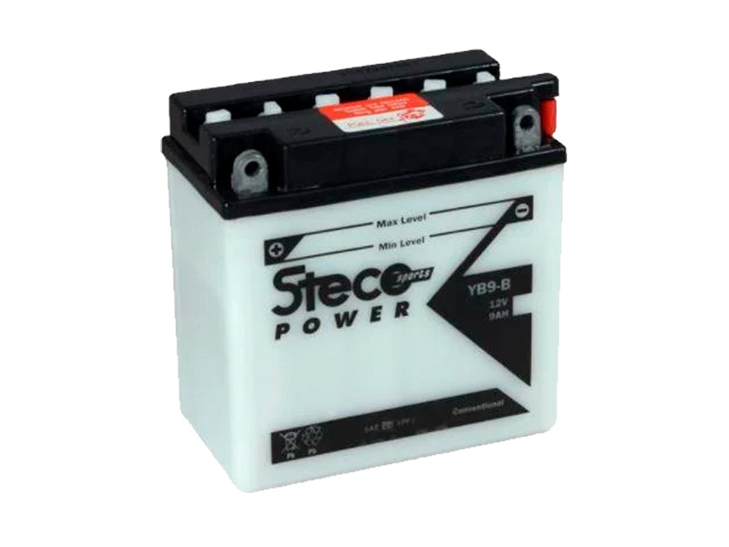 Batterie moto 12V 9Ah  130A YB9-B STECO