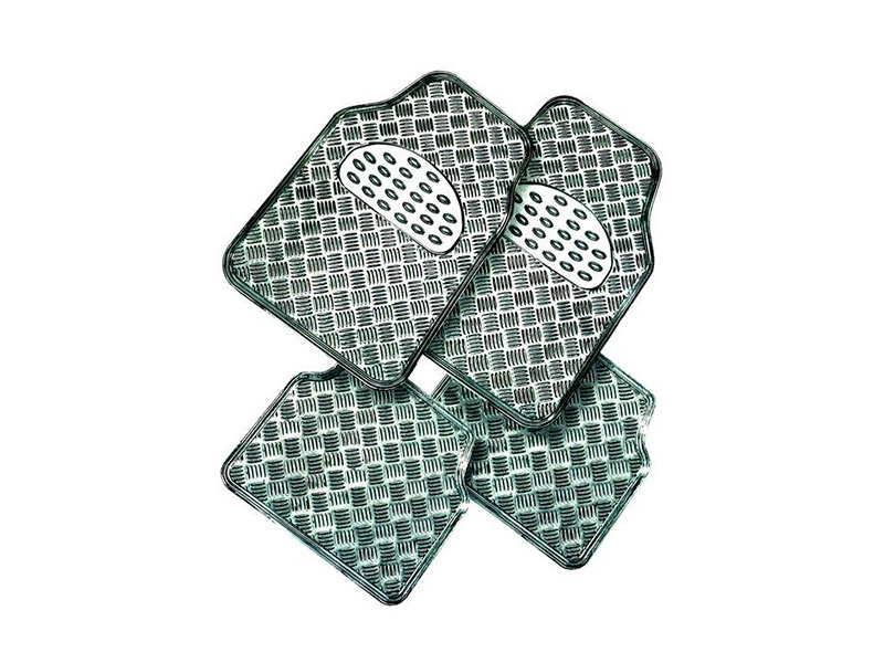 Jeu de 4 tapis ALU CARBON METALIC