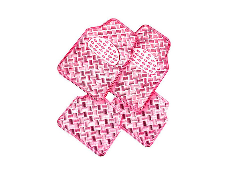 Jeu de 4 tapis ALU ROSE METALIC