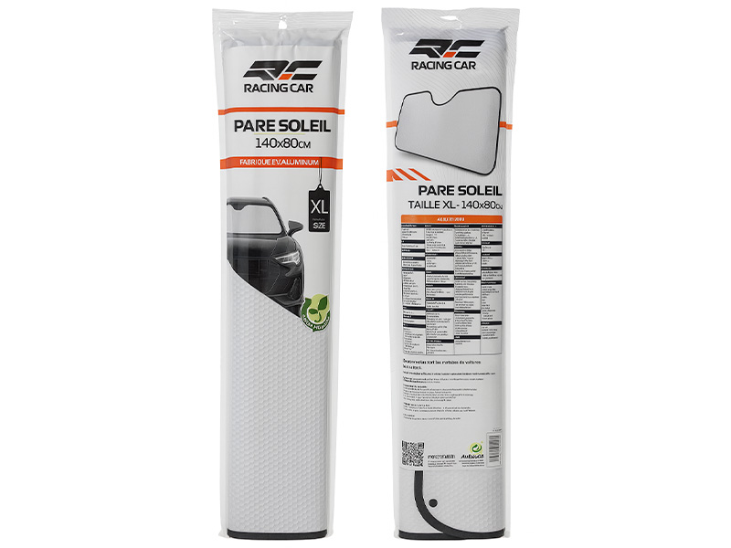 Pare soleil avant Taille XL : 140x80cm - RACING CAR