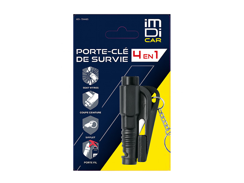 Porte-clé de survie 4 en 1 - IMDICAR