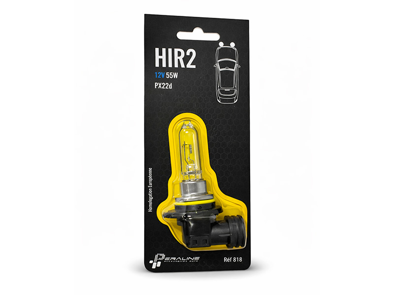 Ampoule HIR2 12V 55W Peraline - Éclairage automobile haute performance PX22d